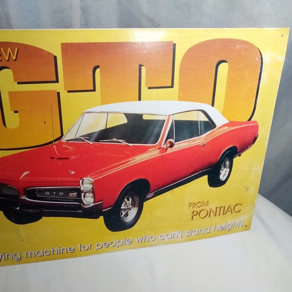 The New Pontiac GTO Single Side Metal Tin Sign - Picture 8 of 13